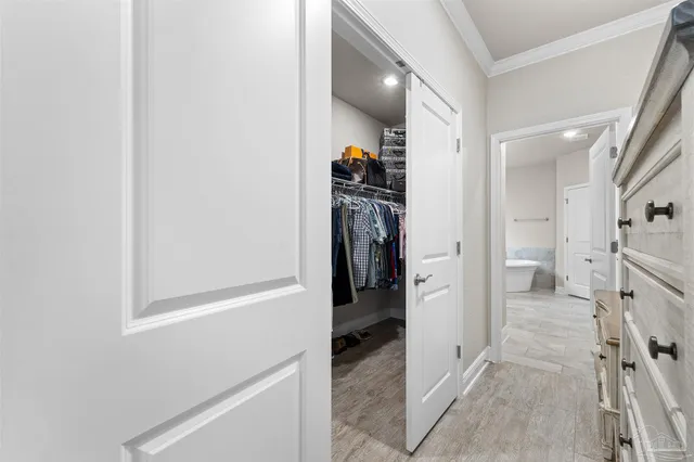 a view of a walk in closet