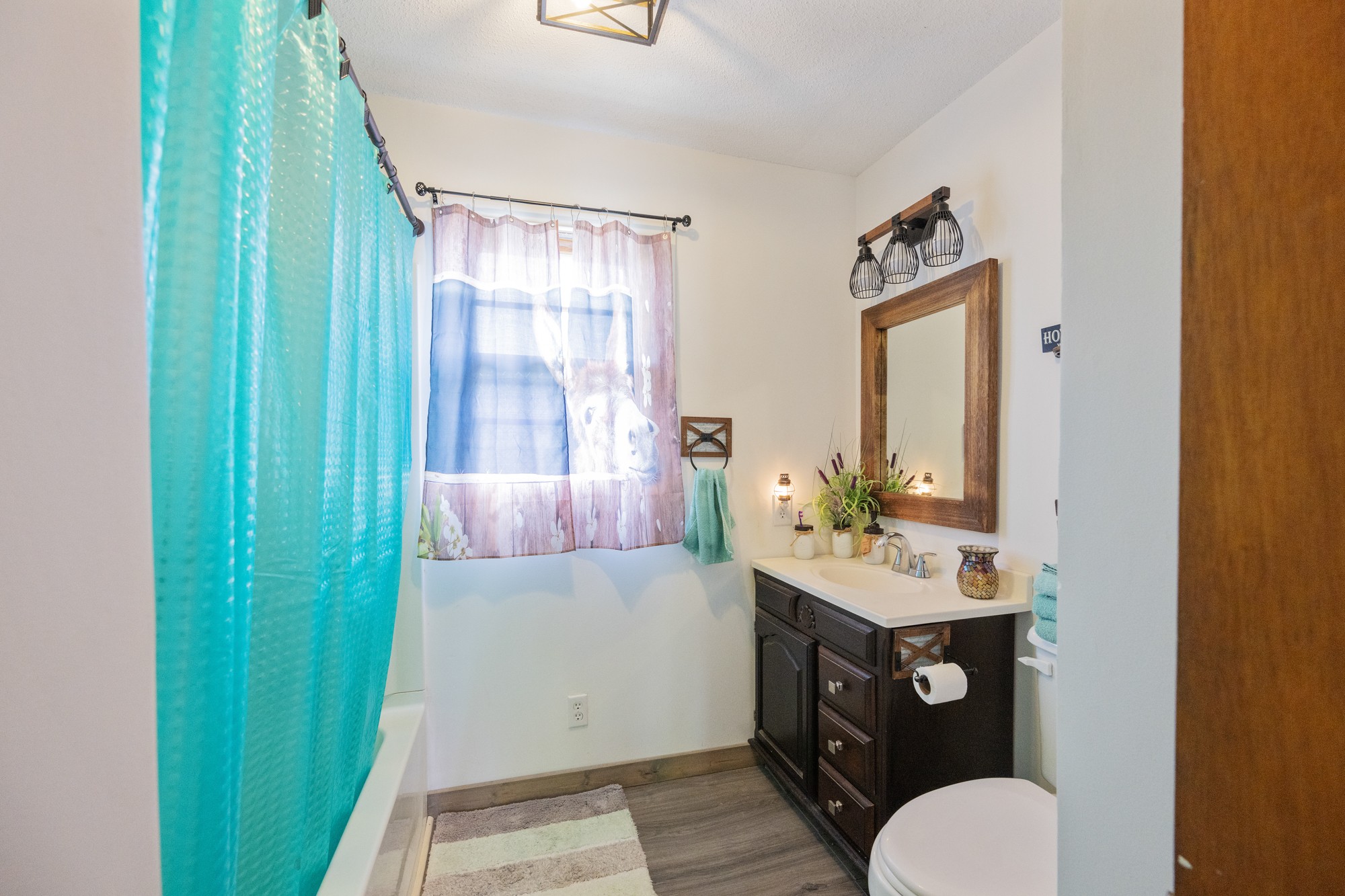 252 Luna Street Decaturville, TN 38329 - Photo 9 of 21 a bathroom with a sink a toilet and mirror