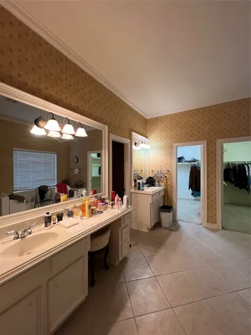 a large room with a large window