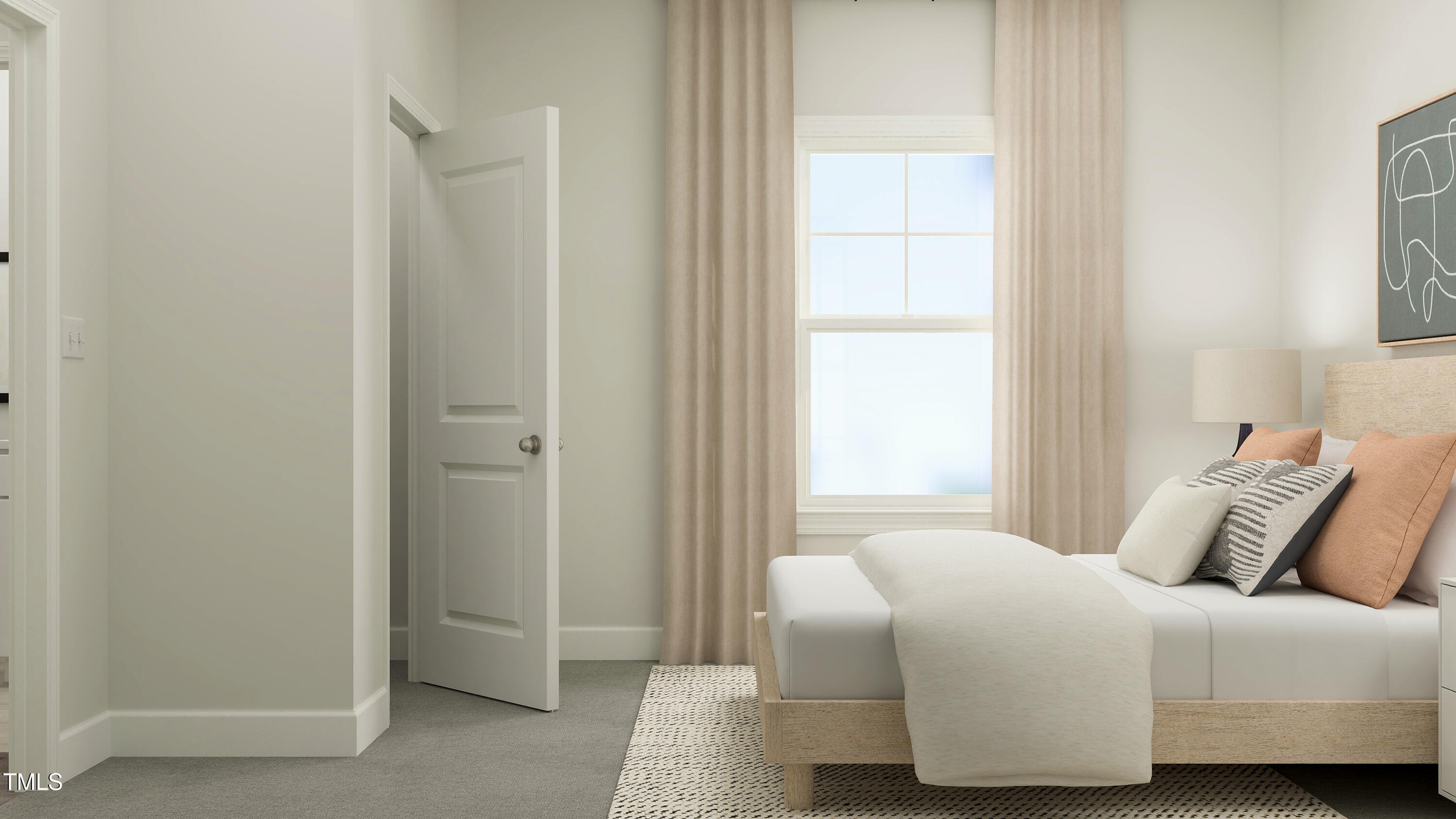 3008 Sandy Bluff Road Raleigh, NC 27616 - Photo 21 of 27 a bedroom with a bed and a window