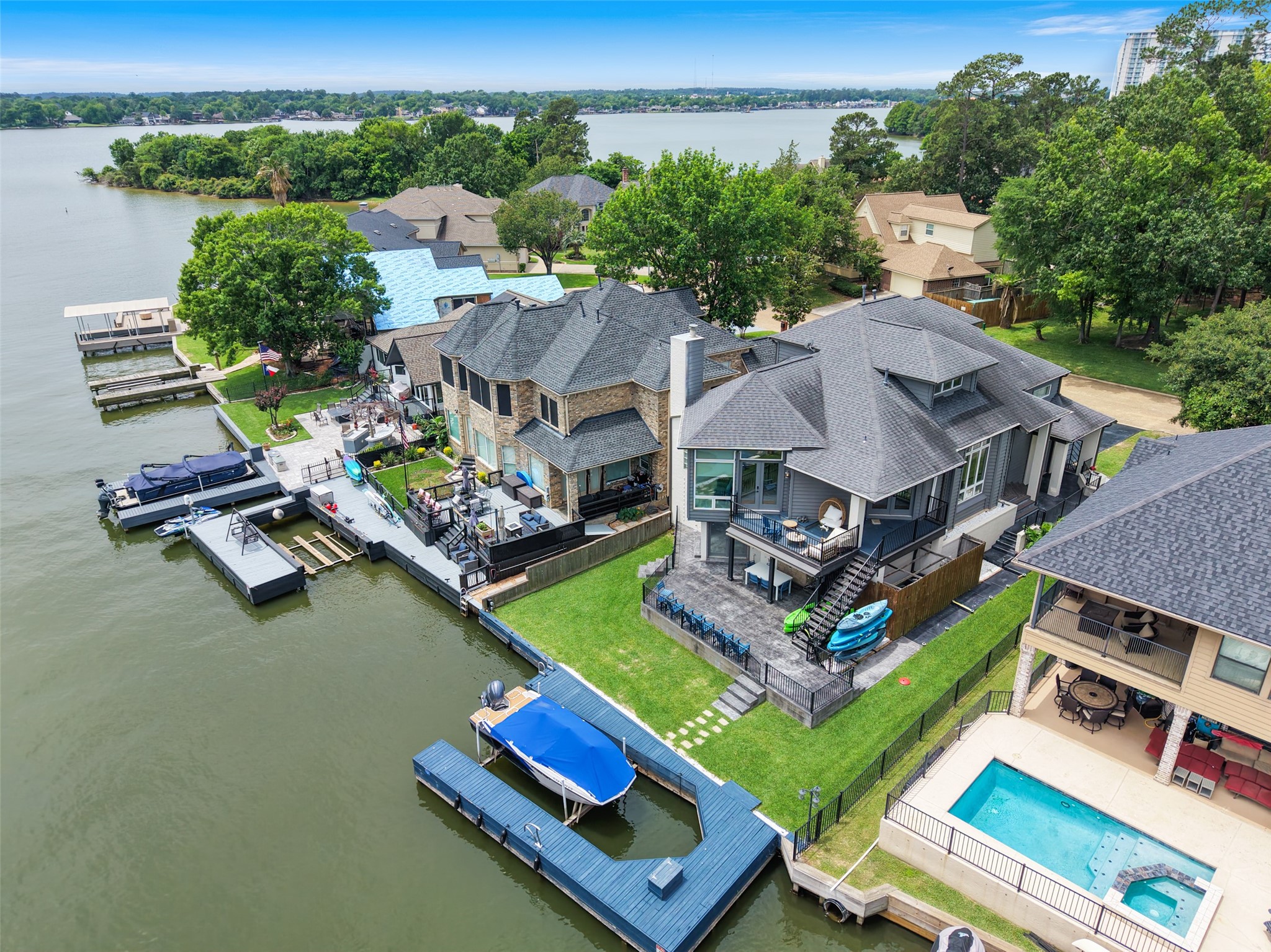 3362 Desert Inn Drive Montgomery, TX 77356 - Photo 2 of 50 an aerial view of a house with swimming pool and a patio