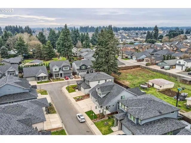 an aerial view of multiple house