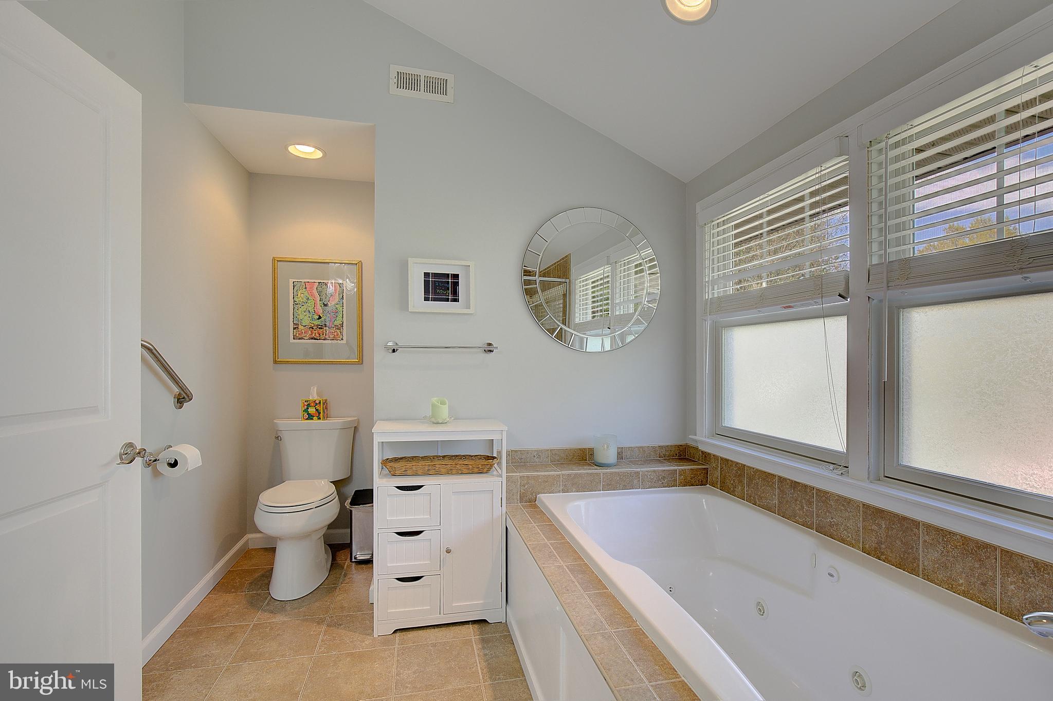 2 Isaacs Street Annapolis, MD 21401 - Photo 49 of 63 a bathroom with a granite countertop sink mirror vanity bathtub and toilet