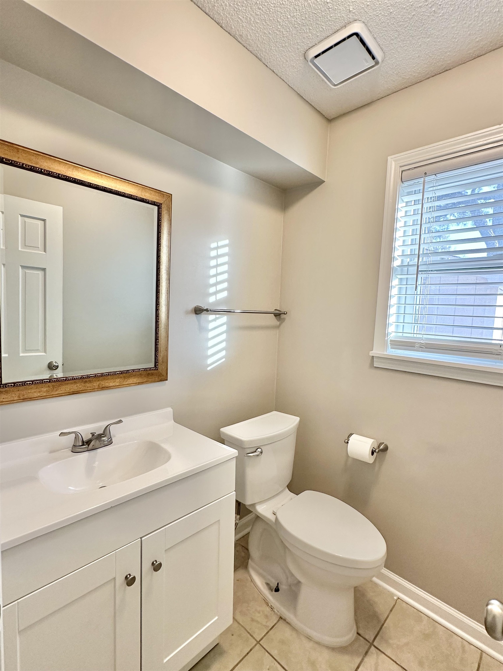 7475 Kingsland Drive Memphis, TN 38125 - Photo 22 of 32 a bathroom with a toilet a sink a mirror and a window