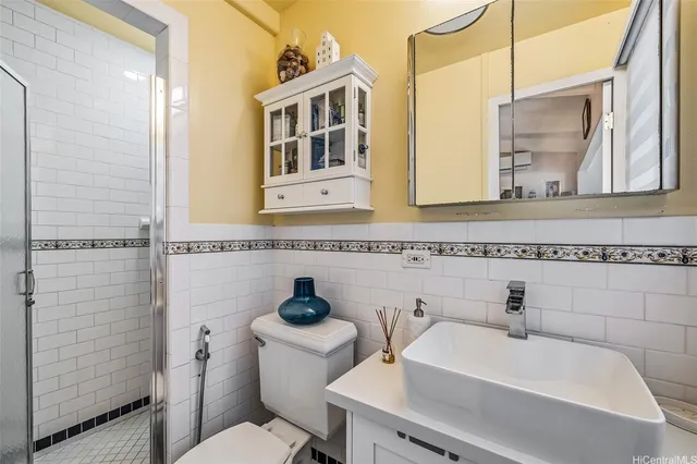 a bathroom with a sink and a toilet