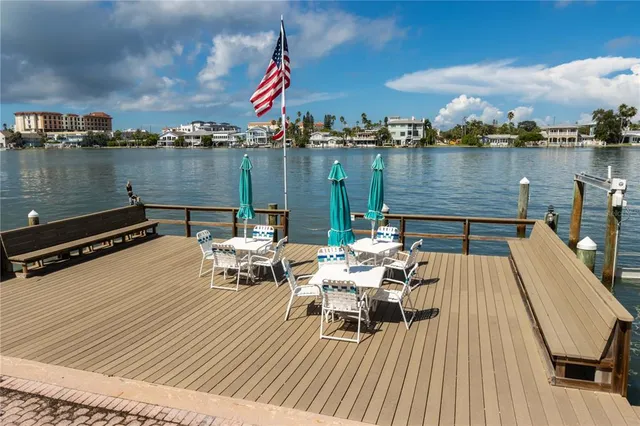 a view of a building with a garden