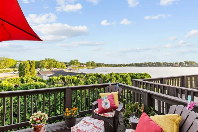 a view of a city from a balcony