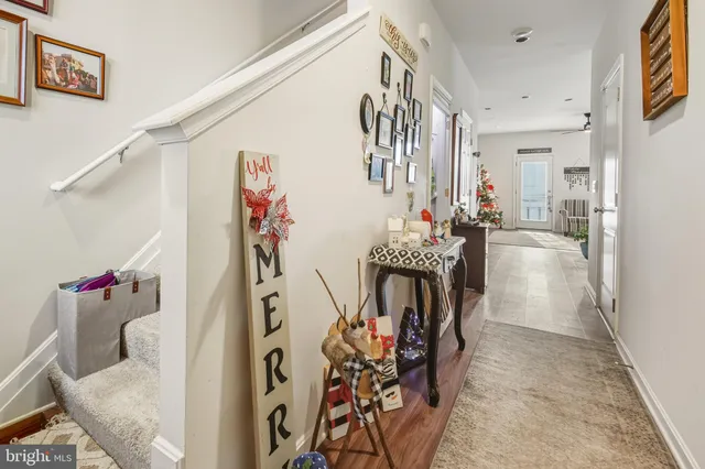 a living room with furniture and a couch