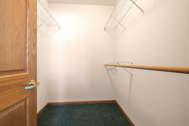 a view of small space with empty racks