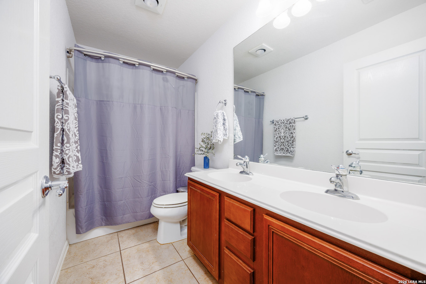 4702 Thomas Rusk San Antonio, TX 78253 - Photo 14 of 18 a bathroom with a sink a toilet a mirror and shower