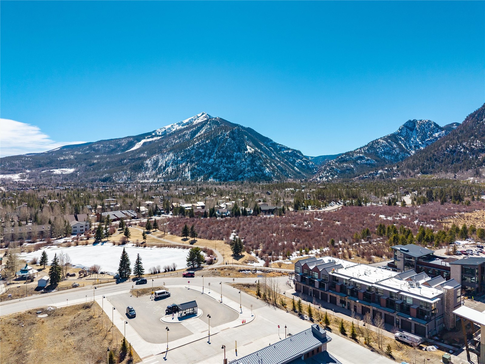 100 Basecamp Way, Unit 215 Frisco, CO 80443 - Photo 23 of 26 Enjoy direct access to any of the Summit Stage's free bus lines, the Bustang, and DIA transfer shuttles with the Frisco Transportation Center within walking distance of your front door.