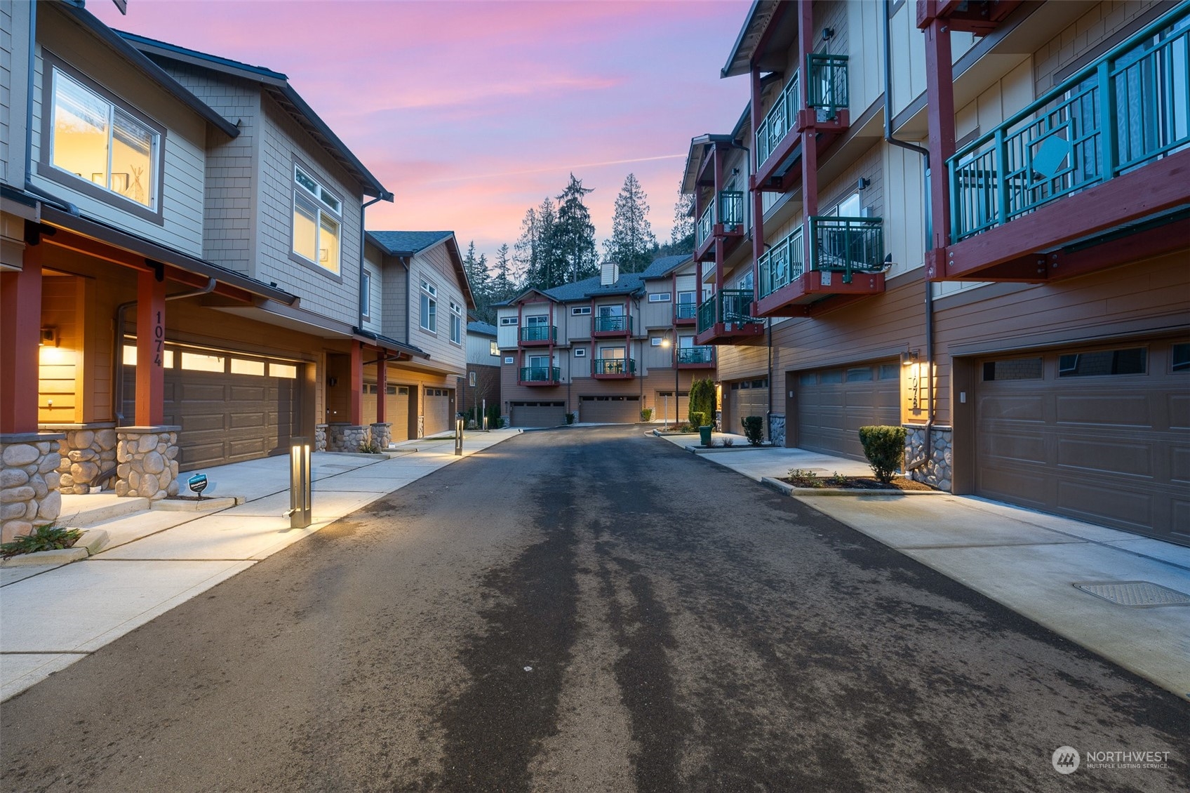 1074 Southwest Collier Place Issaquah, WA 98027 - Photo 27 of 36 a street with a building and a street light