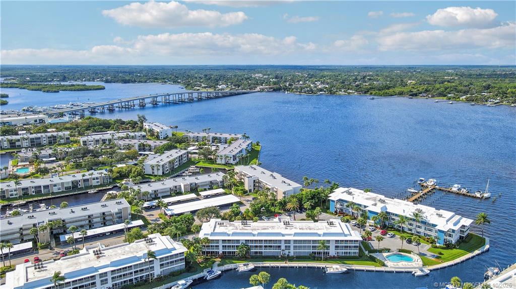 1866 Southwest Palm City Road, Unit 204 Stuart, FL 34994 - Photo 56 of 56 an aerial view of a house with a lake view