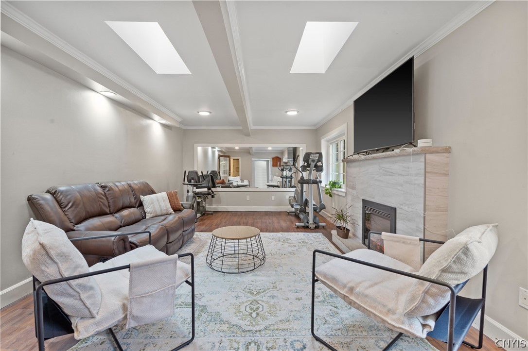 3860 South St Road Marcellus, NY 13108 - Photo 21 of 39 Rec Room / Family Room that leads to the indoor po