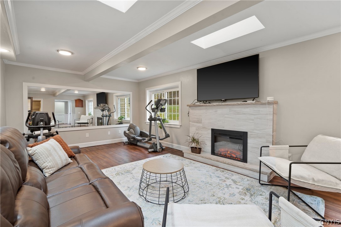 3860 South St Road Marcellus, NY 13108 - Photo 22 of 39 Rec Room / Family Room that leads to the indoor po