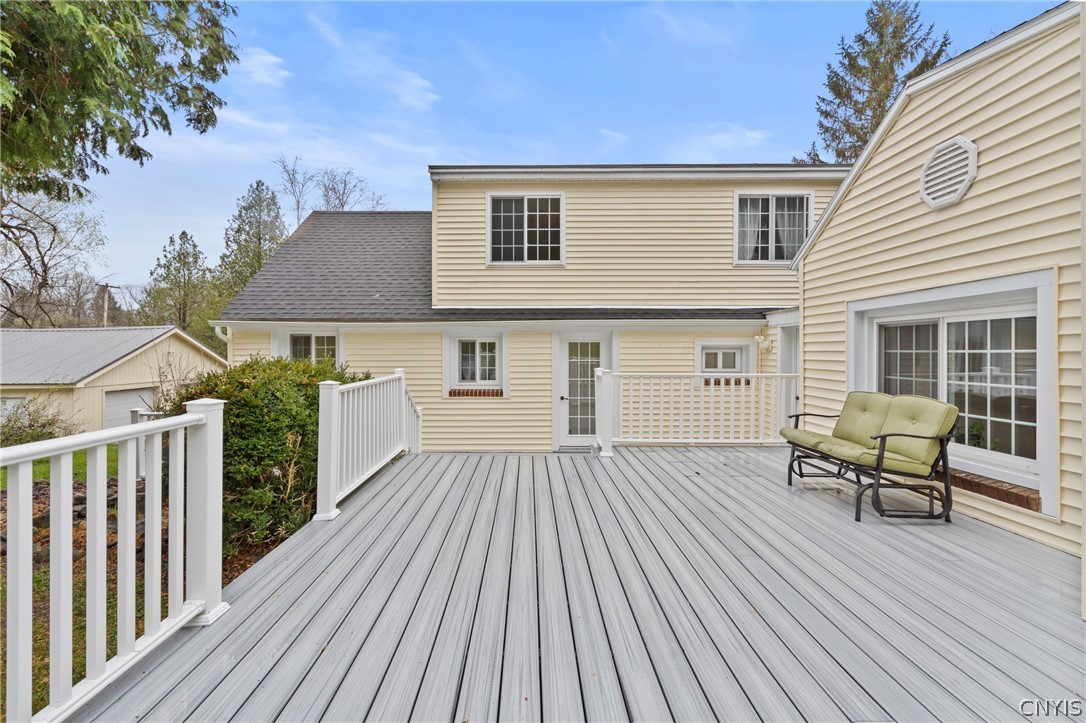 3860 South St Road Marcellus, NY 13108 - Photo 35 of 39 Huge deck off of the Pool Wing of the home