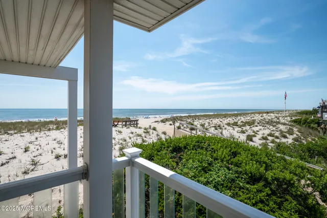 a view of a city from a balcony