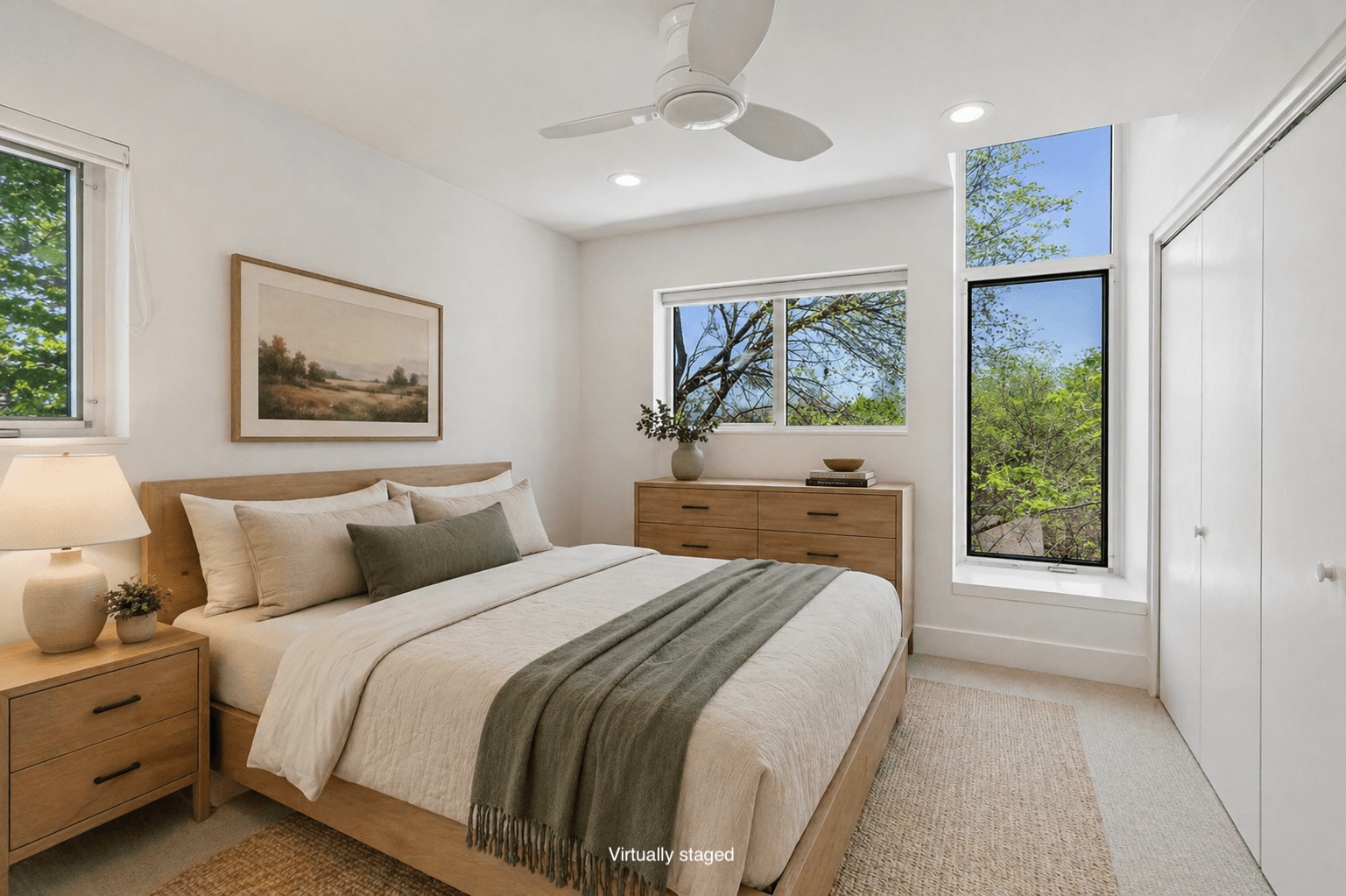 1809 Eva Street Austin, TX 78704 - Photo 23 of 31 a bed room with a bed and a painting on the wall