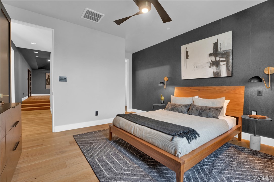 3501 Ormiston Grove Circle Henrico, VA 23233 - Photo 20 of 48 a bedroom with a bed and wooden floor