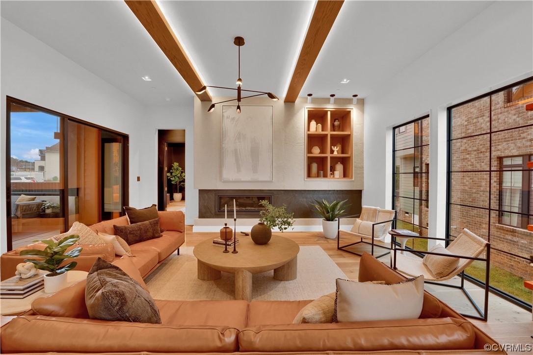 3501 Ormiston Grove Circle Henrico, VA 23233 - Photo 2 of 48 a living room with fireplace furniture and a large window