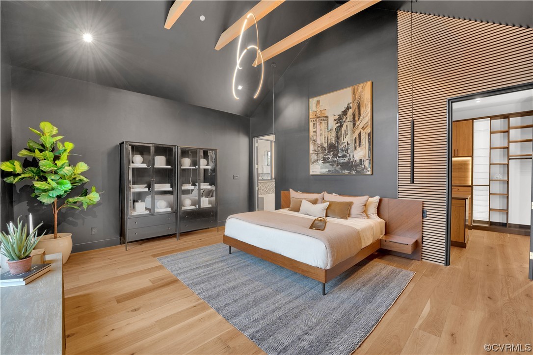 3501 Ormiston Grove Circle Henrico, VA 23233 - Photo 35 of 48 a spacious bedroom with a bed and a potted plant