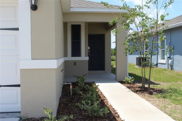 a view of wooden door