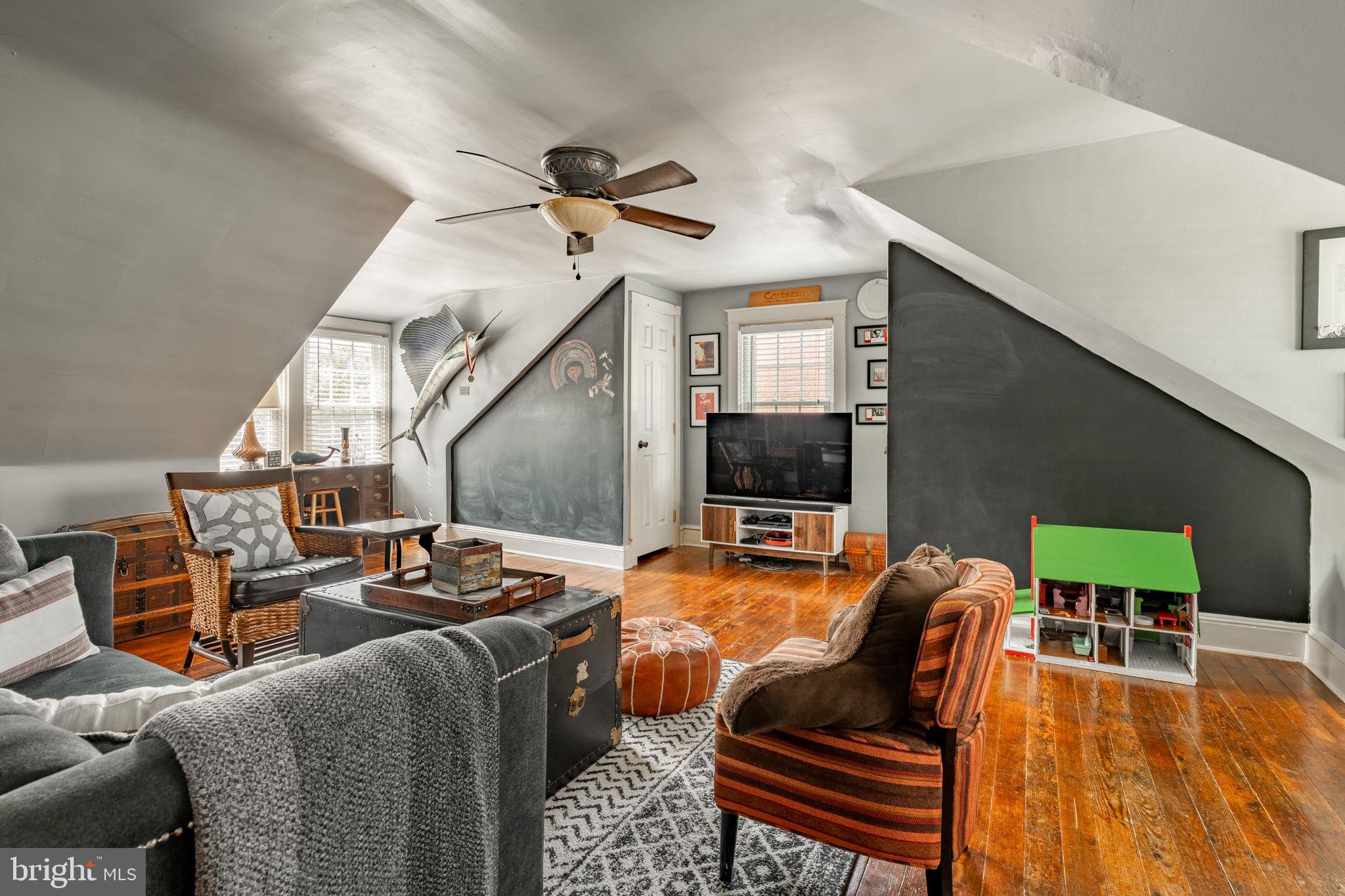 227 Ruby Street Lancaster, PA 17603 - Photo 21 of 42 a living room with furniture a fireplace and a flat screen tv