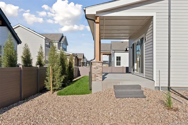a house view with a garden space