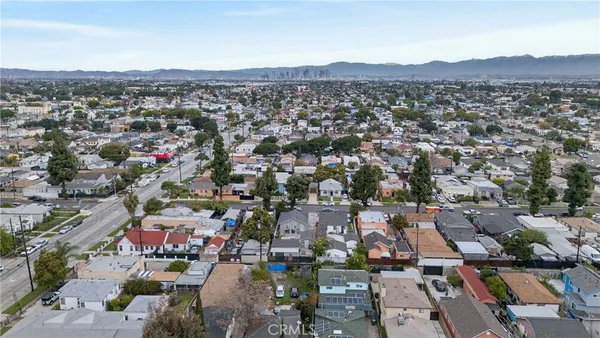 an aerial view of a city