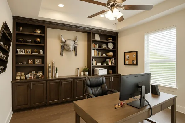a view of a hallway view with living room