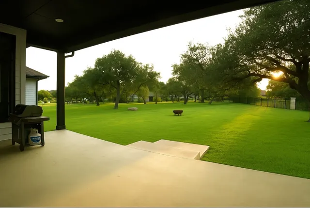 a view of a golf course