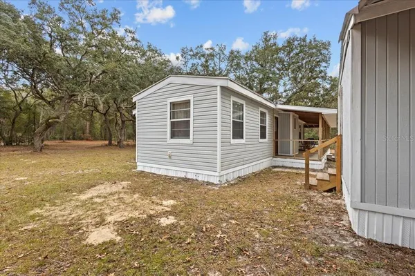 a backyard of a house