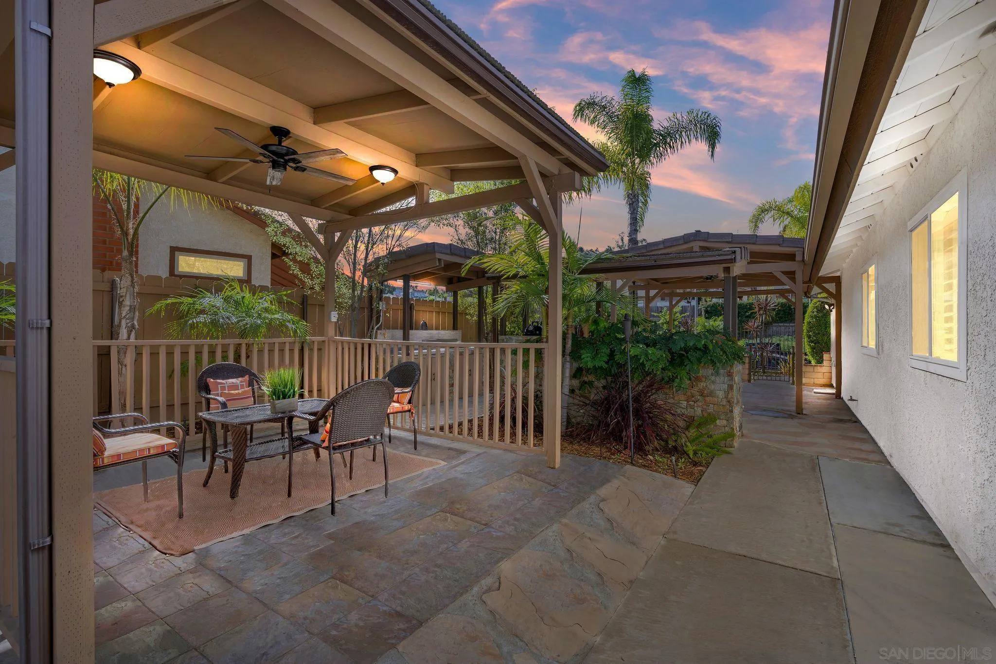 3533 Oakleaf Court Spring Valley, CA 91977 - Photo 37 of 38 a view of a porch with furniture and a yard