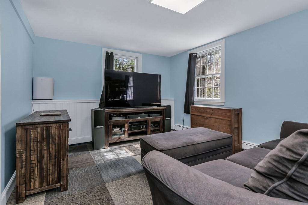 21 Stage Coach Road Boxford, MA 01921 - Photo 39 of 40 a living room with furniture a flat screen tv and a window