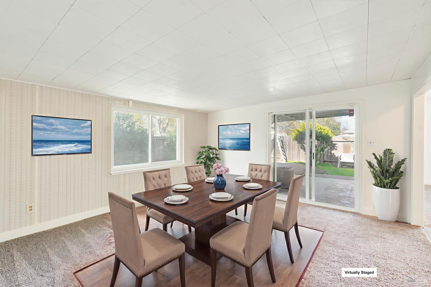 240 South 7th Street Dixon, CA 95620 - Photo 20 of 61 a view of a dining room with furniture window and outside view