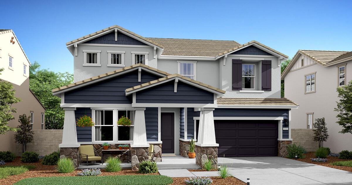4218 Crested Butte Way Rancho Cordova, CA 95742 - Photo 1 of 3 Macon plan rendering, Craftsman exterior.