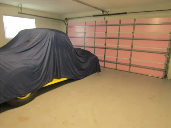 a view of a garage