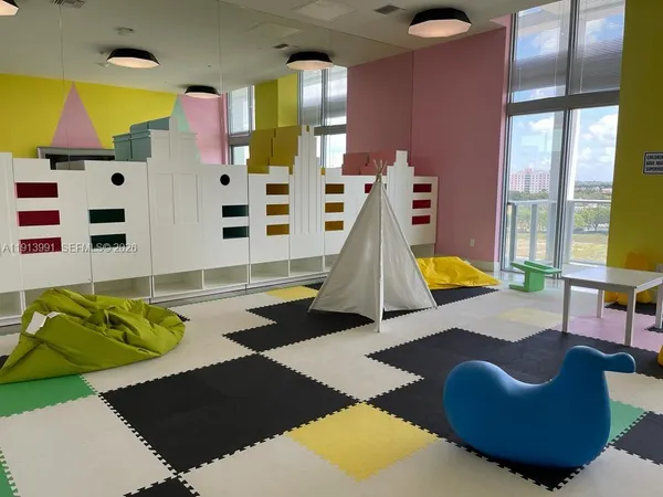 a room with pool table