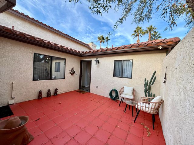 a outdoor space with furniture