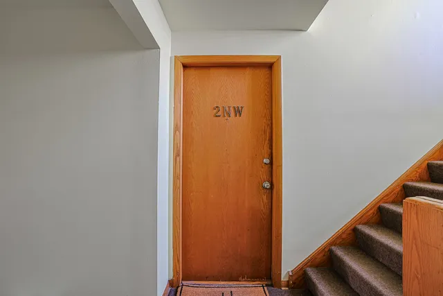 a view of an front door