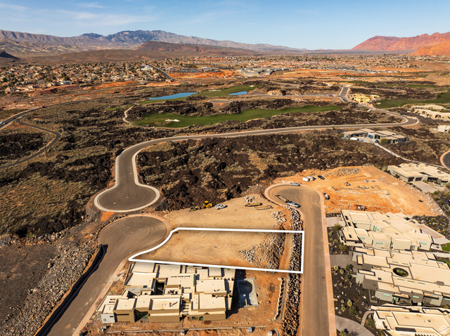 0 St. George, UT 84770 - Photo 10 of 22 Aerial view of residential area featuring a water and mountain view and a local golf course