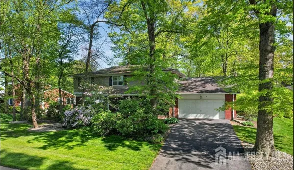 a view of a house with a yard and a tree
