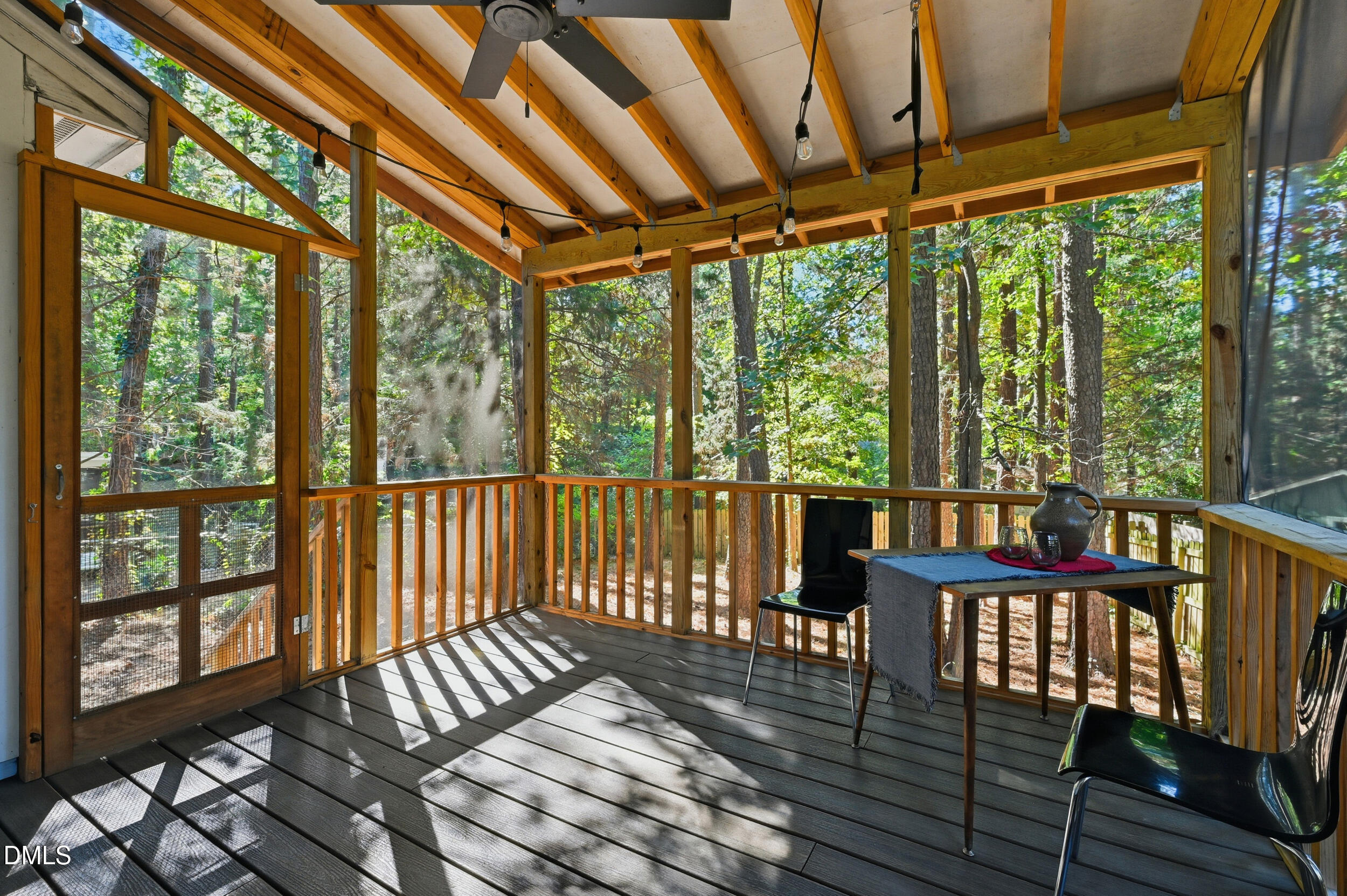 4 Little Spring Lane Durham, NC 27707 - Photo 26 of 34 a view of a two chairs in the balcony