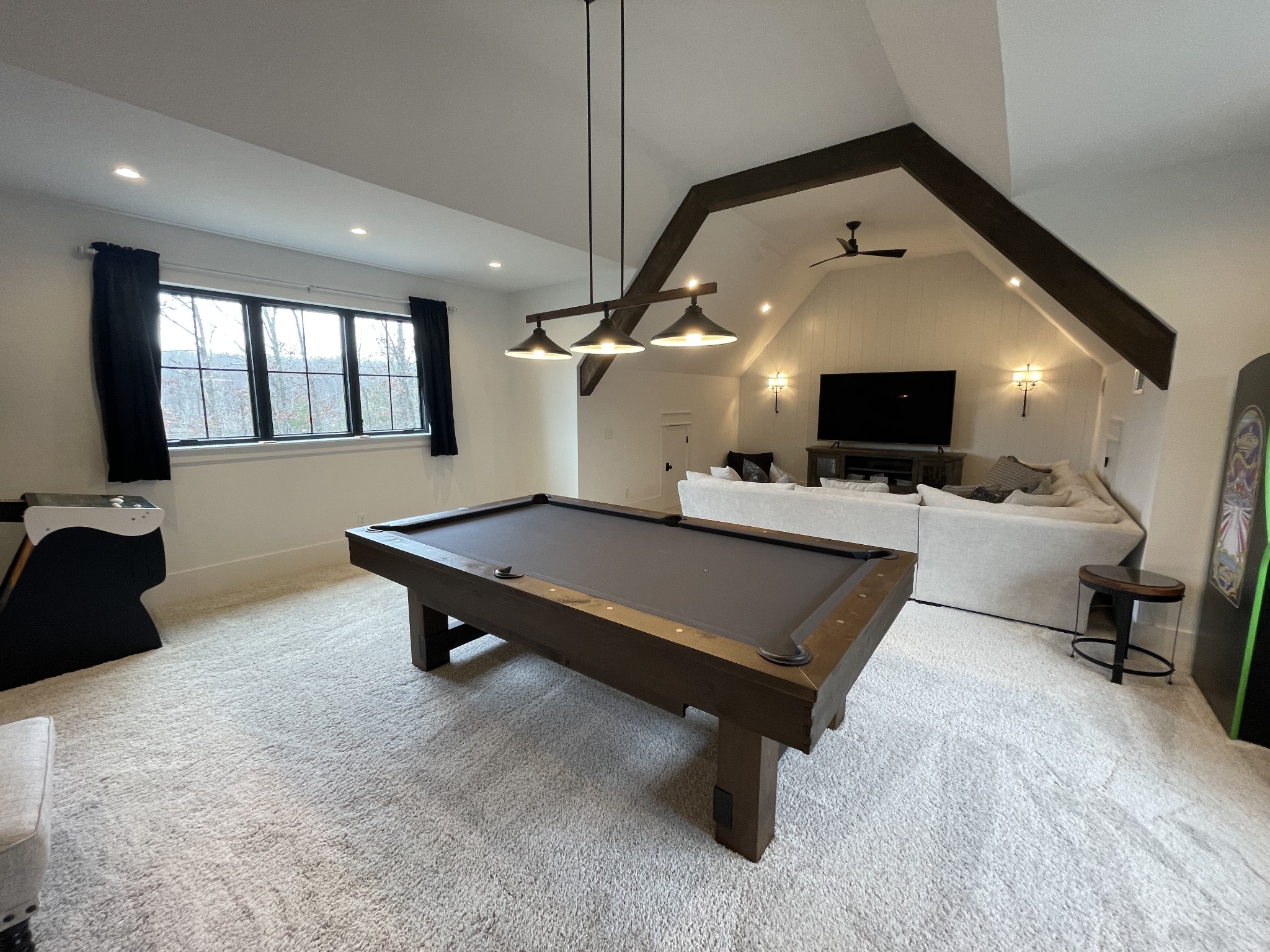 835 Cooley's Rift Boulevard Monteagle, TN 37356 - Photo 22 of 50 a living room with furniture pool table and flat screen tv