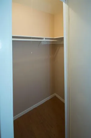 a close view of closet