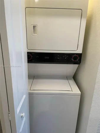 a close up view of washer and dryer