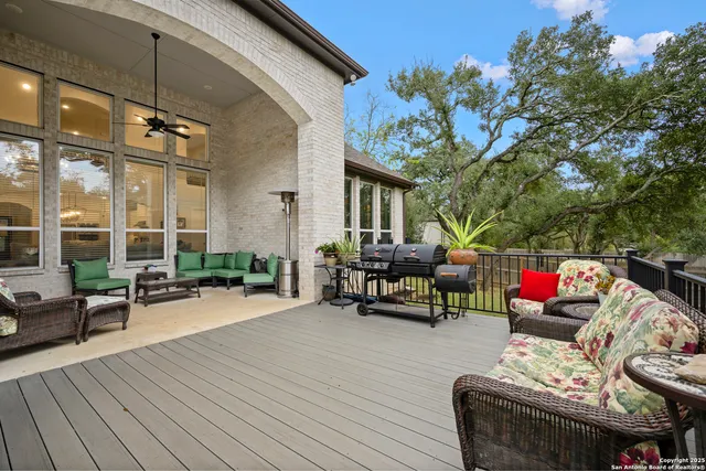 a swimming pool with wooden fence