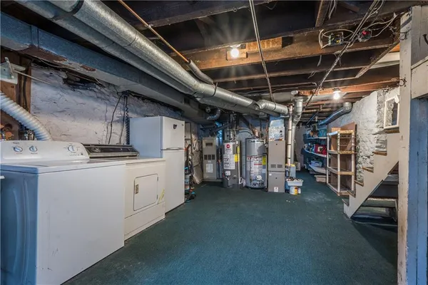a view of storage and utility room