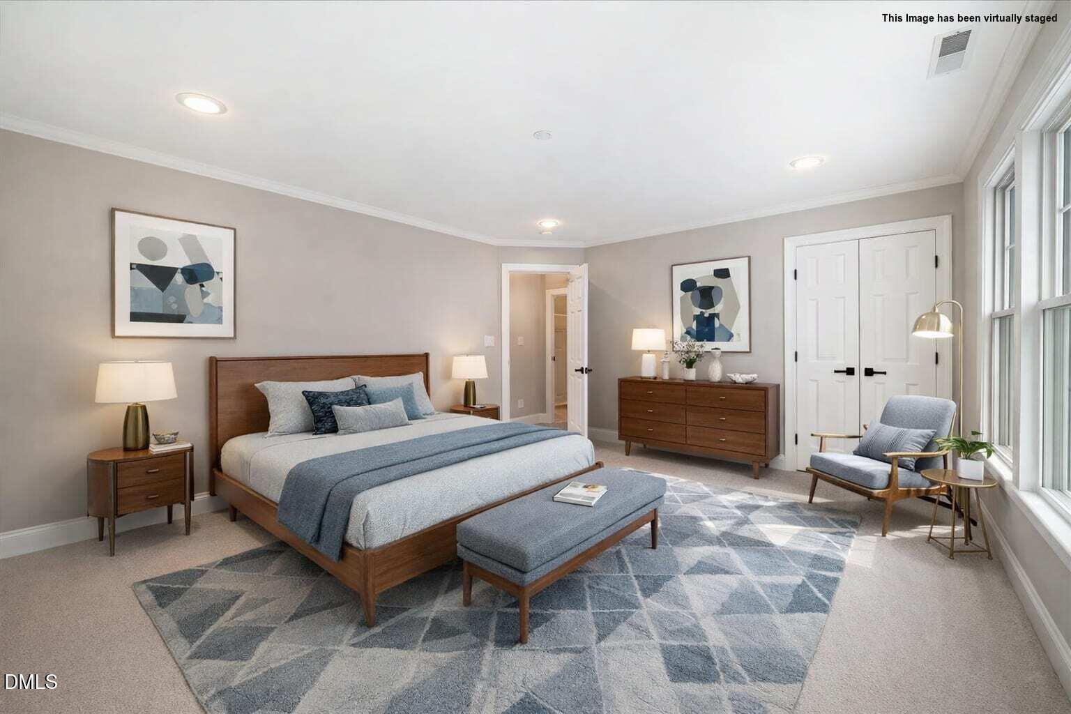 6300 Swallow Cove Lane Raleigh, NC 27614 - Photo 55 of 67 a bedroom with a bed and a couch