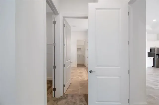 a bathroom with a shower and toilet